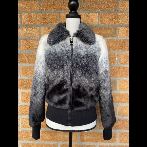 Sam edelman ombre faux fur coat Sz small - Picture 2 of 12